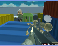 Shooting Blocky Combat Swat GunGame Survival poster